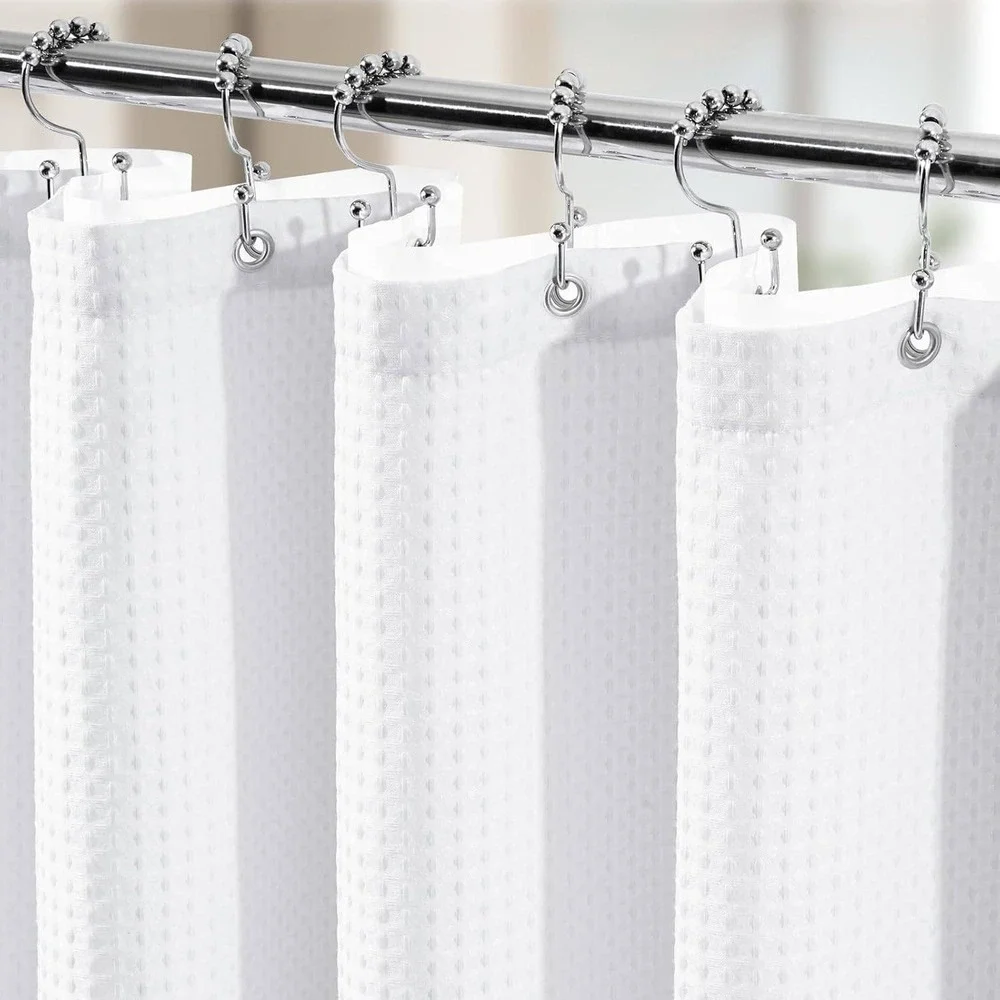 Vipfree 3 in 1 Shower Curtain Set White 72